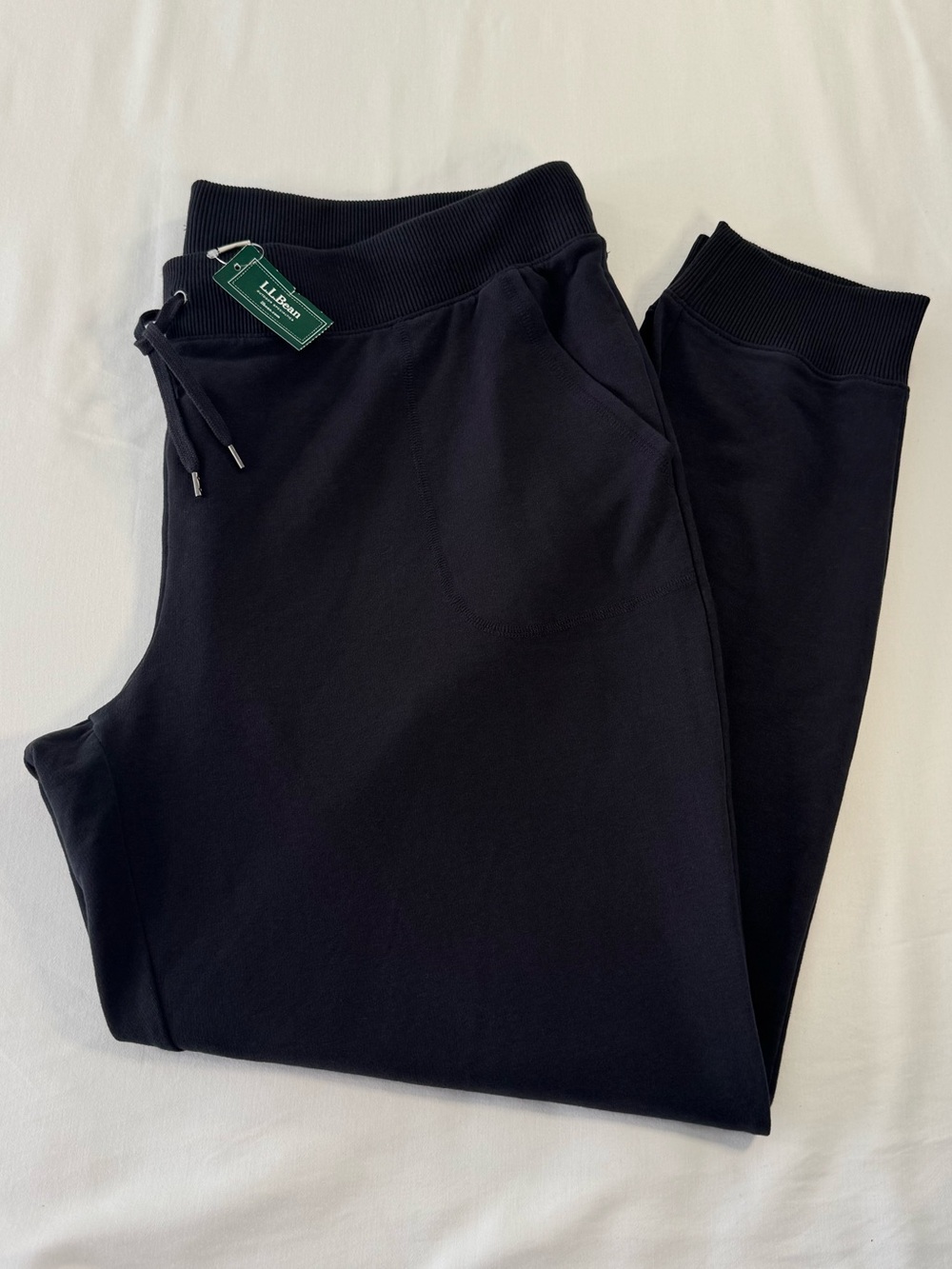 L.L.Bean Women's XL Regular Black Ultrasoft Joggers w/ Drawstring & Pockets NWT!